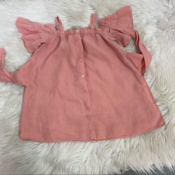 Zara Girls Casual Collection Pink Cold Shoulder Tie Front Dress 5 - Picture 12 of 13